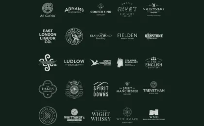 Casks and a bottle symbolising the growth of whisky made in England