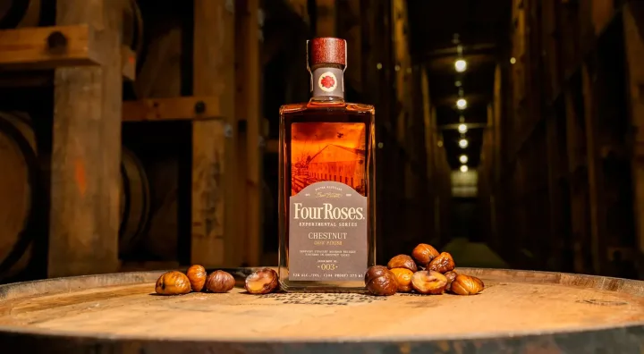 Four Roses Chestnut bottle, an experimental bourbon finished in chestnut wood casks