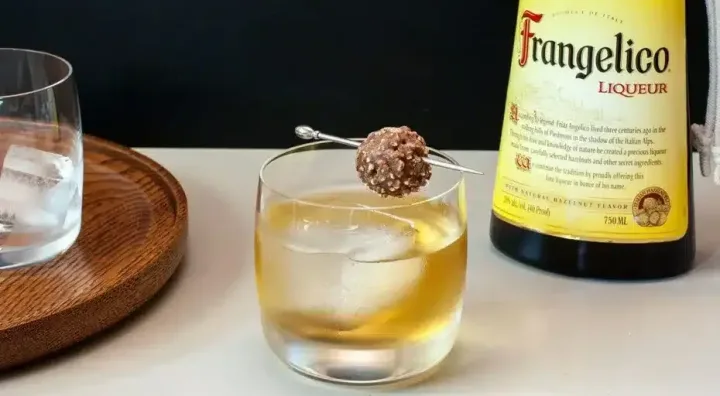 Frangelico Liqueur from Piedmont, Italy Frangelico Liqueur bottle inspired by Piedmont and Italian hazelnuts