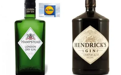 Bouteille de gin Hampstead comparée aux codes de Hendrick’s