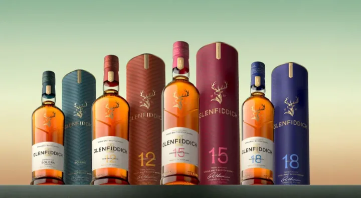 La gamma Glenfiddich The Voyager Collection Bottiglie di Glenfiddich The Voyager Collection destinate al travel retail