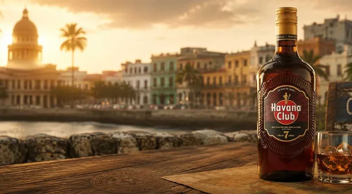Nouveau design de Havana Club Añejo 7 Años Bouteille Havana Club Añejo 7 Años au design renouvelé inspiré de La Havane