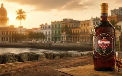 Bottiglia di Havana Club Añejo 7 Años con design rinnovato ispirato all’Avana