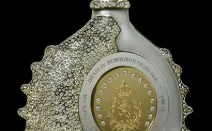 Botella Henri IV Cognac Grande Champagne con diseño de lujo