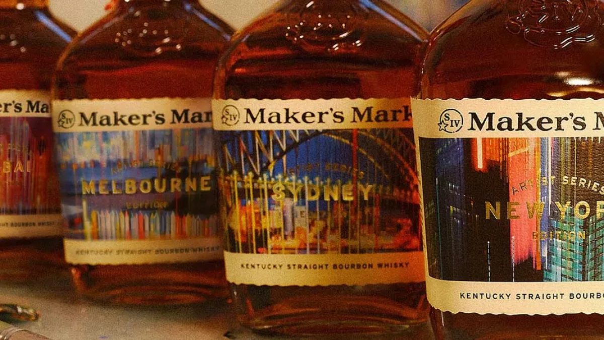 Botellas de Maker’s Mark con etiquetas artísticas inspiradas en ciudades internacionales