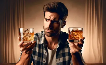 Whisky- und Whiskeyflaschen zur Erklärung der Herkunftsunterschiede