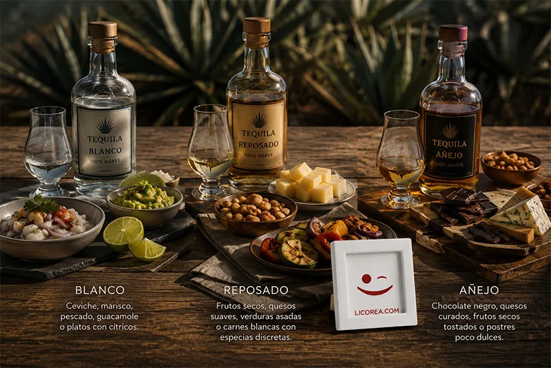 Maridajes recomendados para disfrutar los diferentes tipos de tequila
