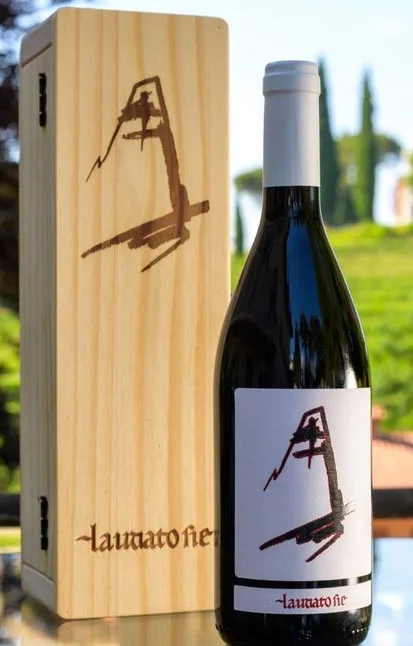Photograph of the new Laudato Sie wine