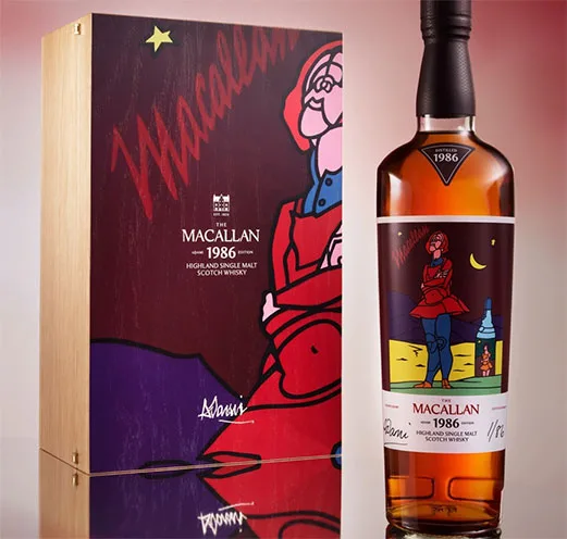 Packaging image of The Macallan Romantica edition by Valerio Adami