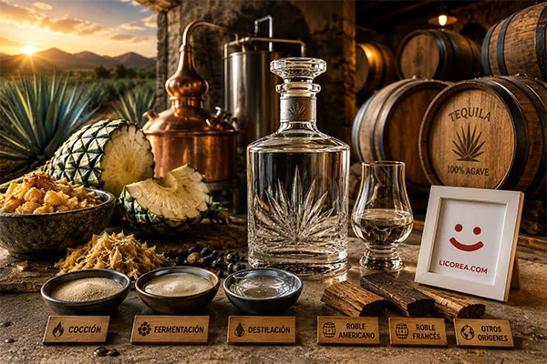 Étapes de l’élaboration de la tequila cristalino