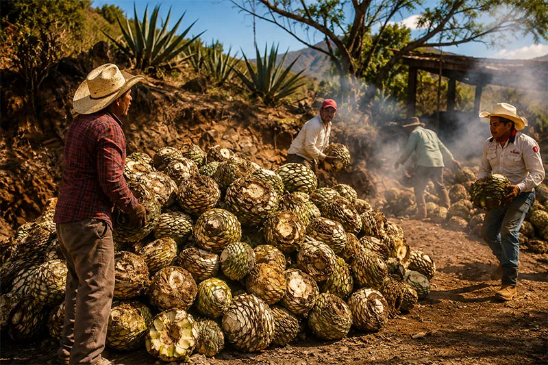 Recolección de piñas de agave
