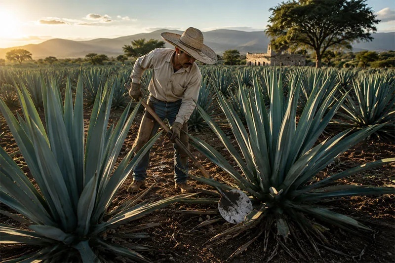 Selección del agave a recolectar