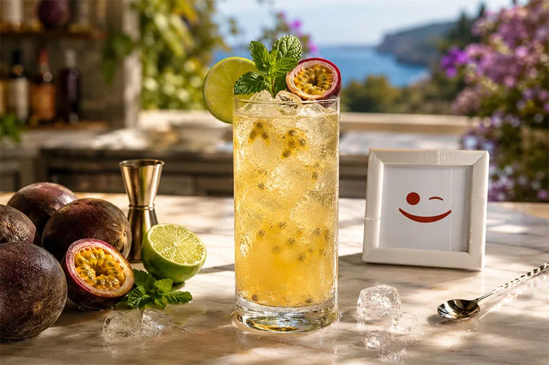 Passion Fruit Rum Collins