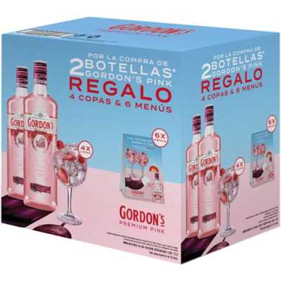 Gordon's Premium Pink 2 bottles + 4 Globet
