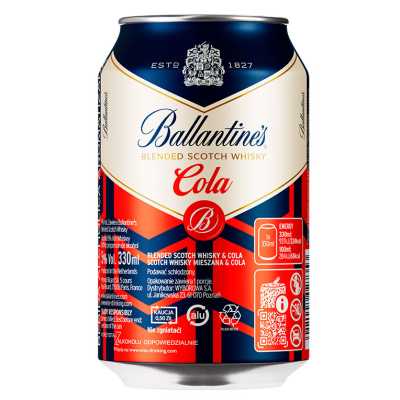 Ballantines & Cola 33 CL (12 cans)