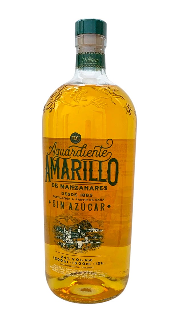 Aguardiente Amarillo de Manzanares Sin Azúcar 1.5 Litros