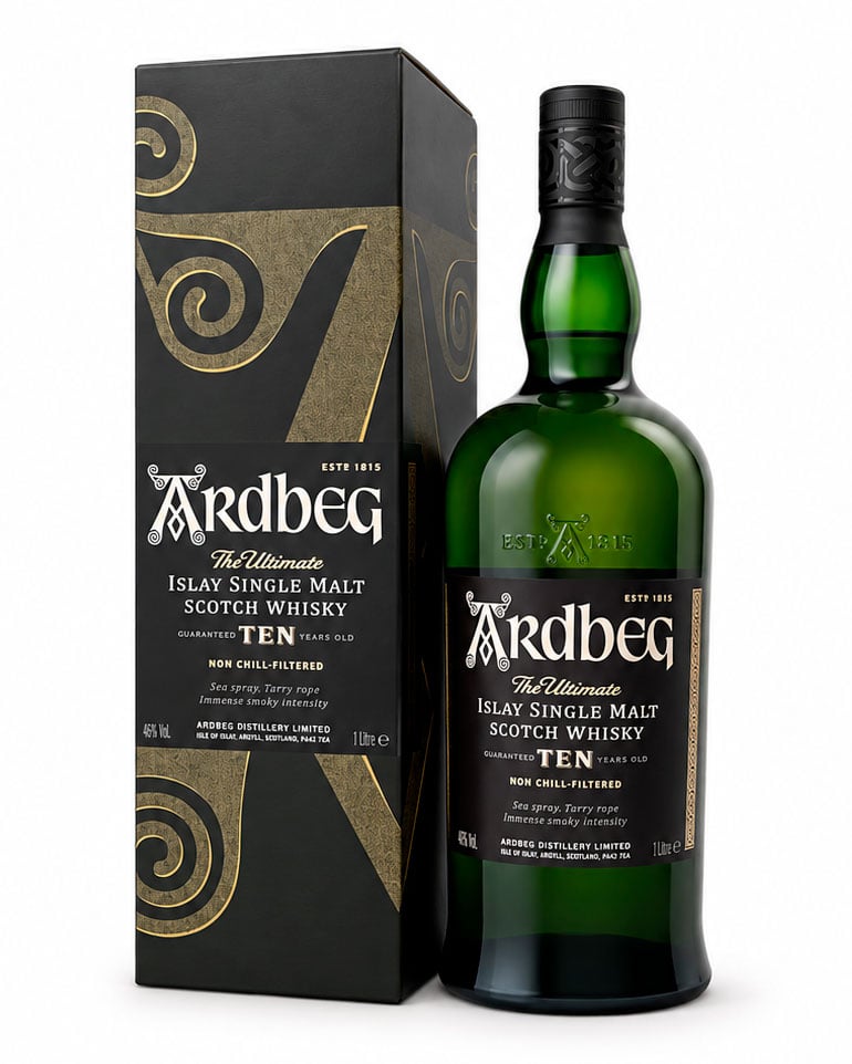 Clientes que compraron Bruichladdich Port Charlotte Heavy Peated 10 años 1 Litro, también han comprado Ardbeg TEN Reserva 10 años 1 Litro (Islay) - Imagen del producto