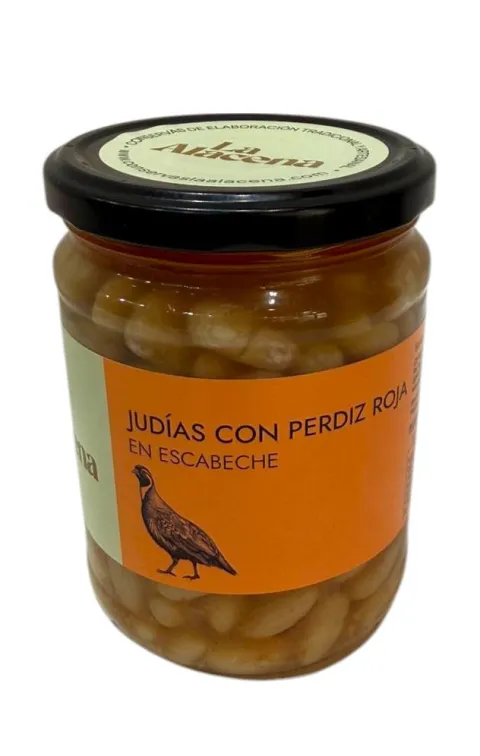 Haricots blancs à la perdrix rouge en escabèche 420 g