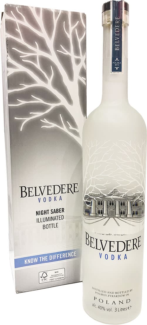 Belvedere Pure Vodka 3 litre (Illumination Bottle) 