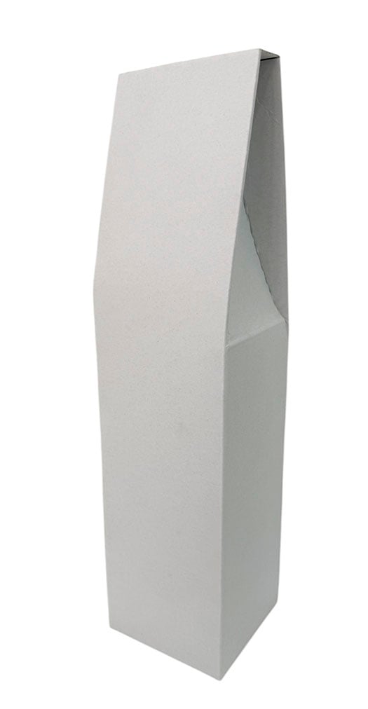 Caja de Carton para 1 botella en color blanco