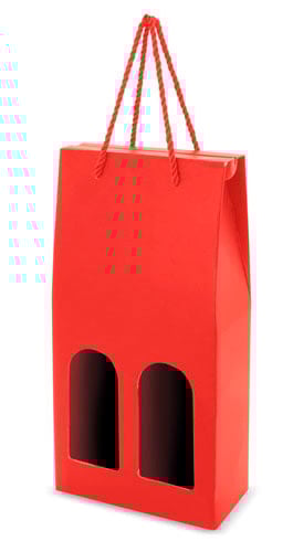 Scatola per 2 Bottiglie Rosso