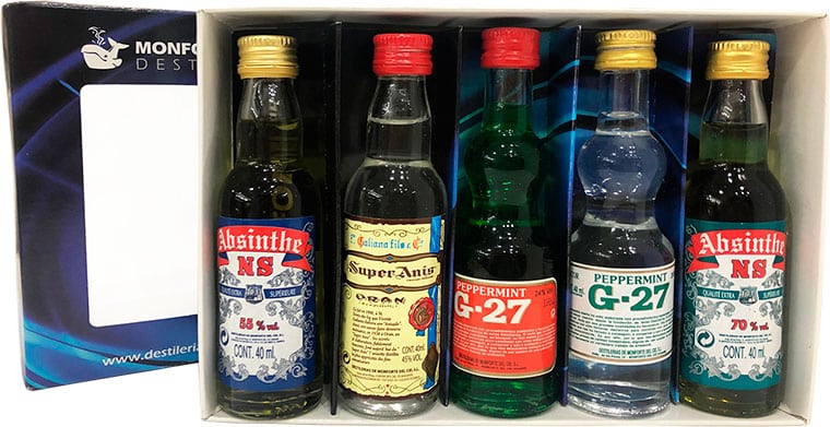 Destilados Monforte del Cid Liqueur Colecction (5 Miniatures)