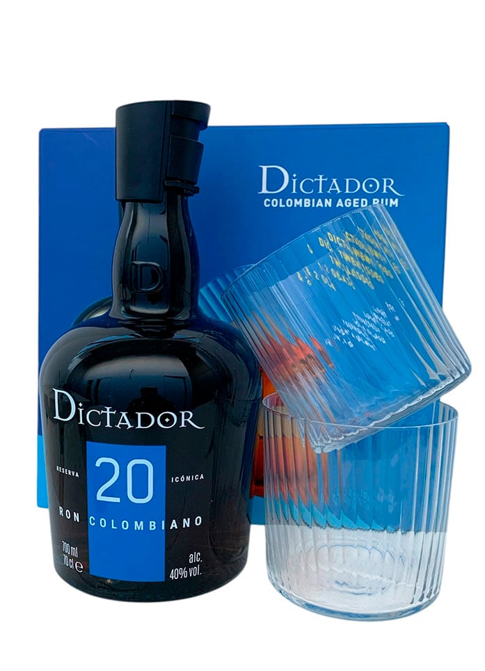 Mehr Produkte von Dictador : Dictador Solera Rum 20 jahre + 2 Gläsern - Bild des Produkts