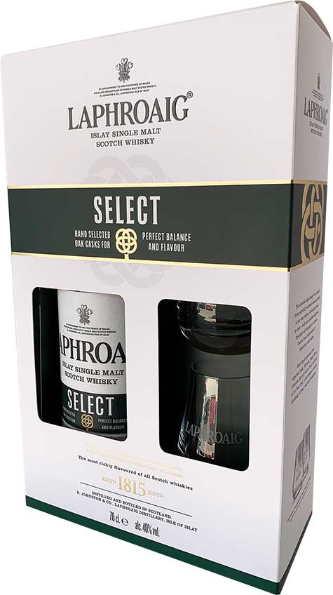 Colección de Whisky Islay : Laphroaig Select (Islay) + 2 Vasos - Imagen del producto