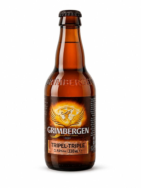 Les clients ayant acheté le LLa Chouffe Blonde 4 Bouteilles + Verre, ont également acheté le Grimbergen Tripel 33 CL (24 unités) - Image du produit