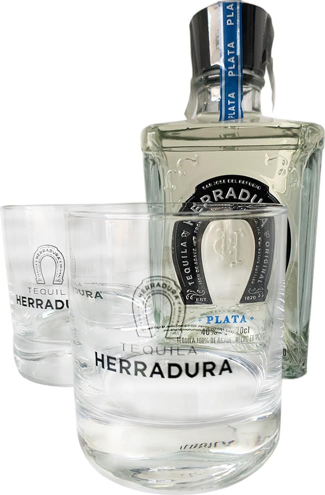 Herradura Plata + 2 Vasos