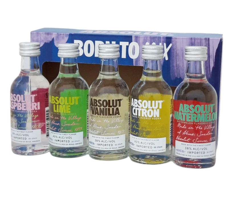 Colección 5 Miniaturas 5 CL Vodka Absolut - Fotografía principal del producto