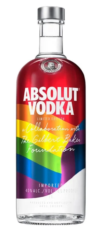 Absolut Rainbow 2021 Gilbert Baker Foundation 1 Litro (Suecia) - Fotografía principal del producto