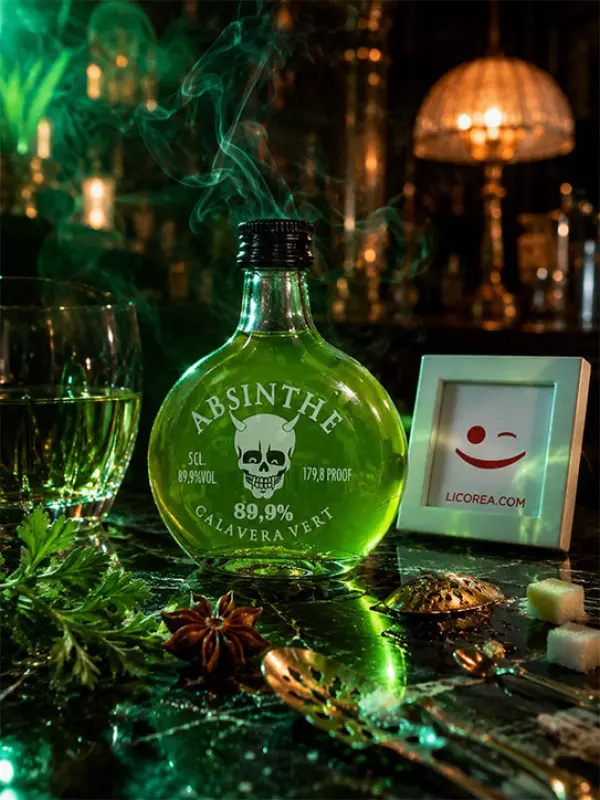 Absenta Calavera Verde 89.9% 5 CL - Imagen 2 del producto