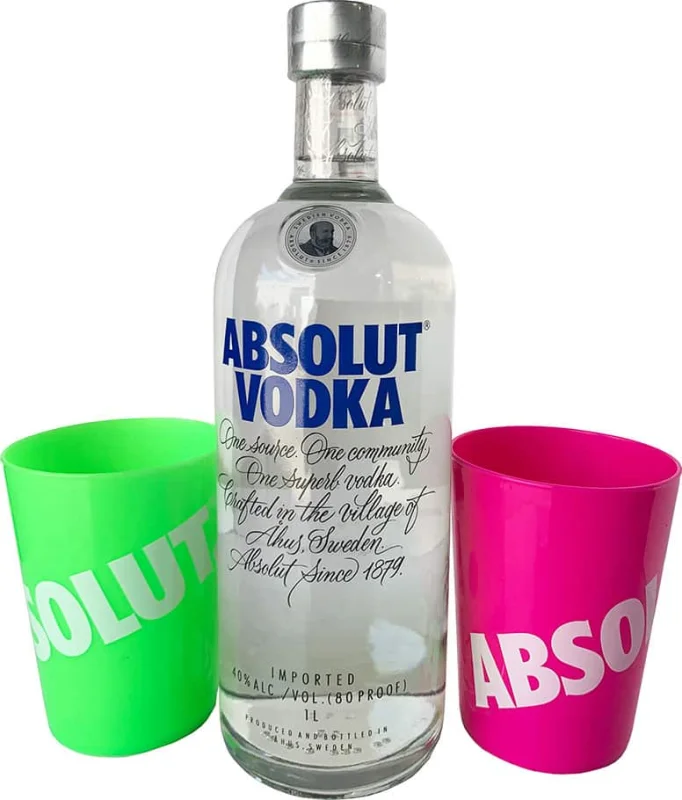Absolut Green Pink Cups Edition 1 Liter (Sweden) - Main product photo