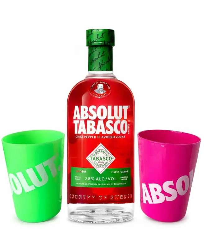 Absolut Tabasco + 2 Vasos - Fotografía principal del producto