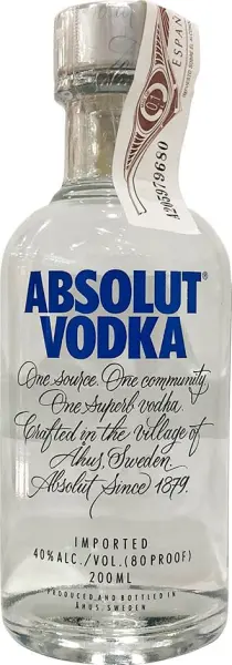 Absolut Vodka 20 CL (Schweden) - Hauptproduktfoto
