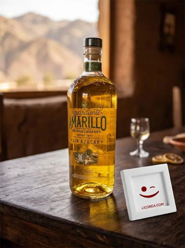 Aguardiente Amarillo de Manzanares Sin Azúcar 1 Litro - Imagen 2 del producto