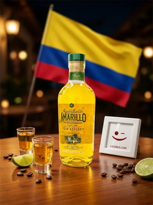 Aguardiente Amarillo de Manzanares Sin Azúcar 37.5 CL - Imagen 2 del producto
