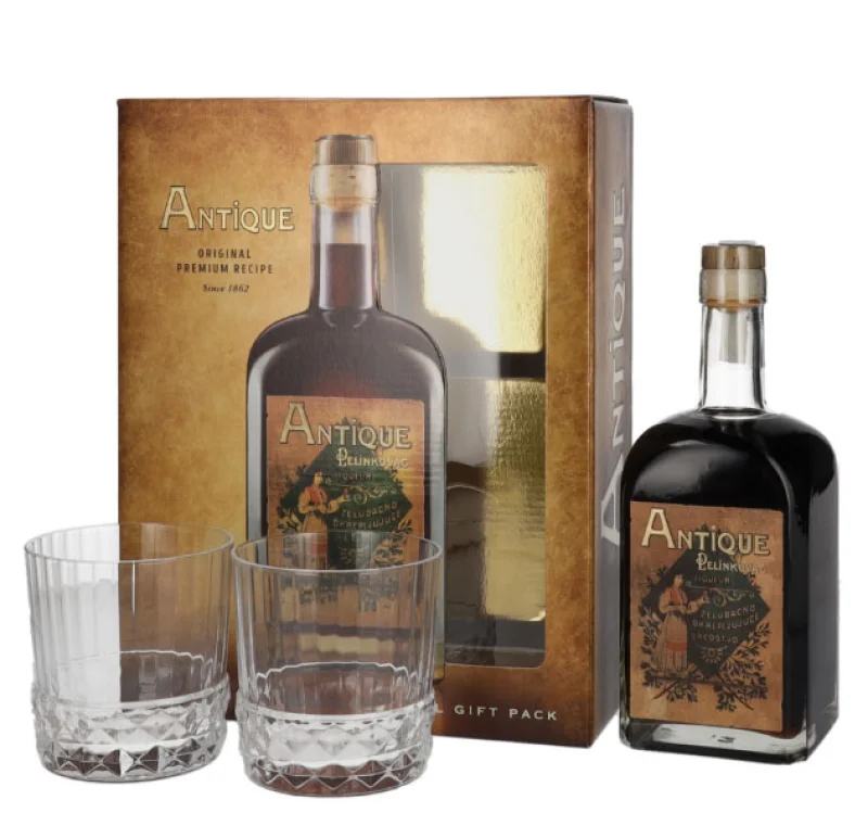 Antique Pelinkovac + 2 Verres - Photo principale du produit