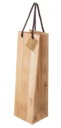 Geschenktasche in Holzoptik für 1 Flasche
