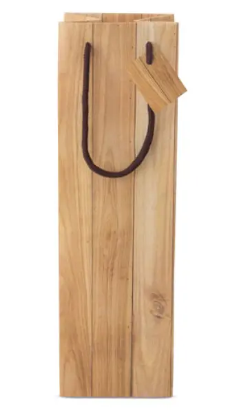 Bolsa imitación madera 1 botella - Imagen 2 del producto