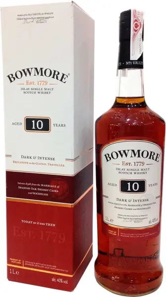 Bowmore Reserva 10 años Dark & Intense 1 Litro (Islay) - Fotografía principal del producto
