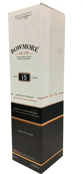 Bowmore Réserve 15 ans Gold &amp; Elegant 1 litre (Islay) - Image 3 du produit