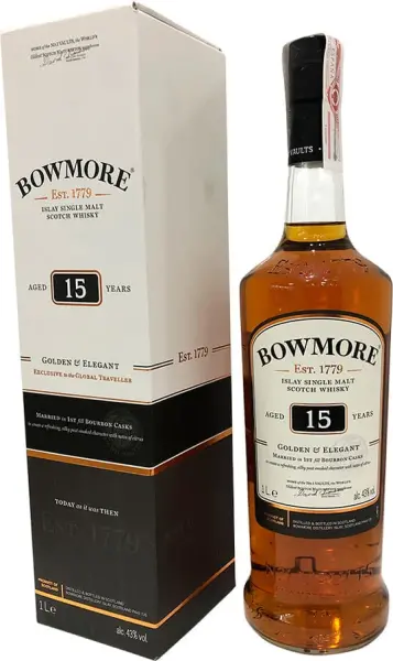 Bowmore Réserve 15 ans Gold & Elegant 1 litre (Islay) - Photo principale du produit