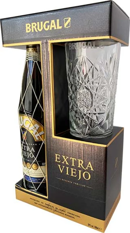Brugal Extra Viejo + Glas (Dominikanische Republik) - Hauptproduktfoto