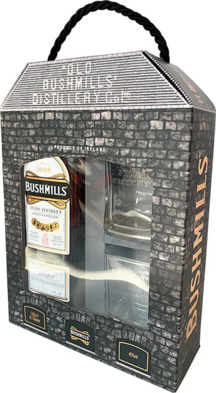 Bushmills 1 Liter + 2 Glasses - Main product photo