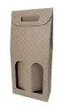 Estuche de cartón 2 botellas decoración rombos - Miniatura del producto