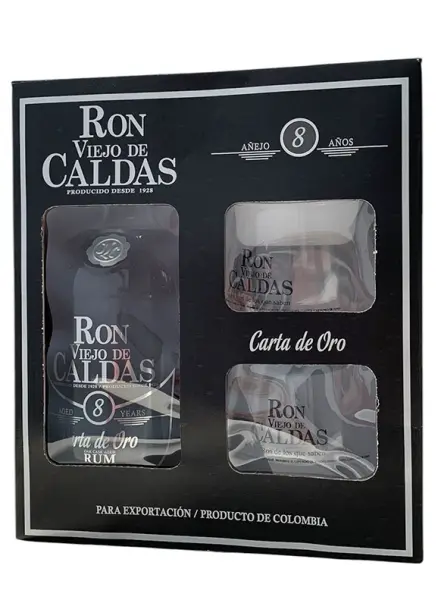 Viejo de Caldas Reserva 8 Años + 2 Vasos - Imagen 2 del producto