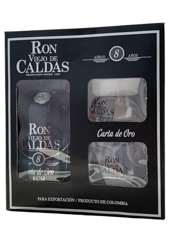 Viejo de Caldas Reserva 8 Años + 2 Vasos - Imagen 2 del producto