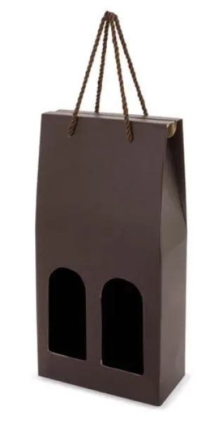 Scatola per 2 Bottiglie marrone - Foto principale del prodotto